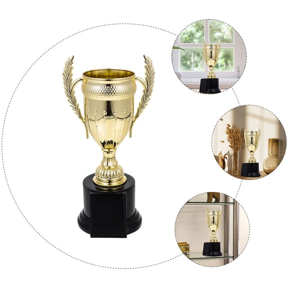 KALLORY Golden Trophy Cup Award 7.5x3.9x2.8in PVC Material Recognition Prize 1 Piece