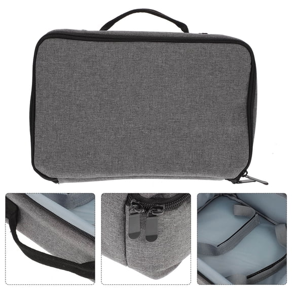KALLORY Grey Oxford Cloth Travel Photo Printer Case Protective Bag 1 Piece