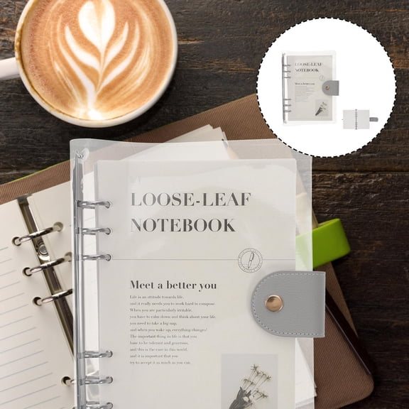 KALLORY Daily Planner Notebook Clear Binder Stain Resistant for Travelers 1Pcs 9.24X7.47X1.18in