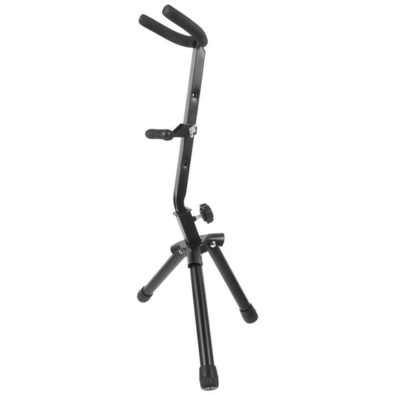 KALLORY Black Saxophone Display Stand for Alto Tenor with Durable Instrument Support