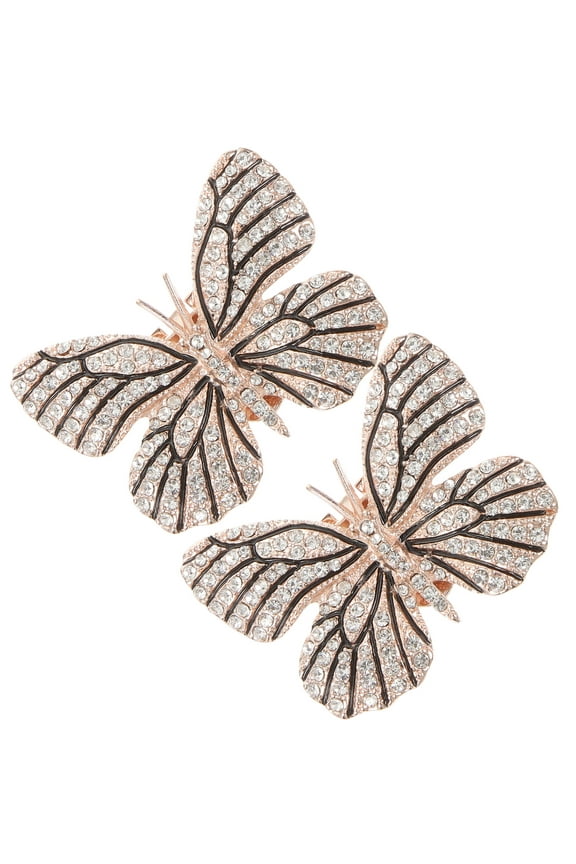 Butterfly Shape Reusable Shoe Jewelry Clips 1 Pair Elegant Fashion Style for Women