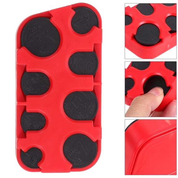 KALLORY car change organizer Coin Holder Red Portable Convenience 1Pack