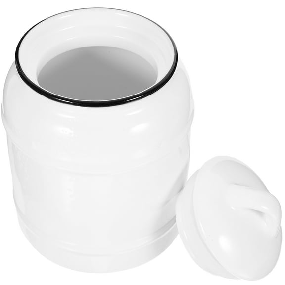 KALLORY White Ceramic Storage Jar with Airtight Lid for Kitchen Countertop, Pantry, Spice, Coffee, and Food Storage