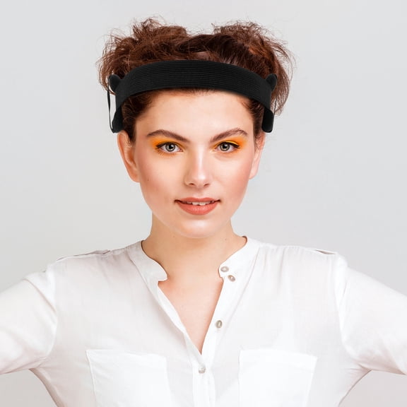 KALLORY Edge Control Band Wig Lace Melting Band Black Elastic Band 1Set For Ear Protection Women