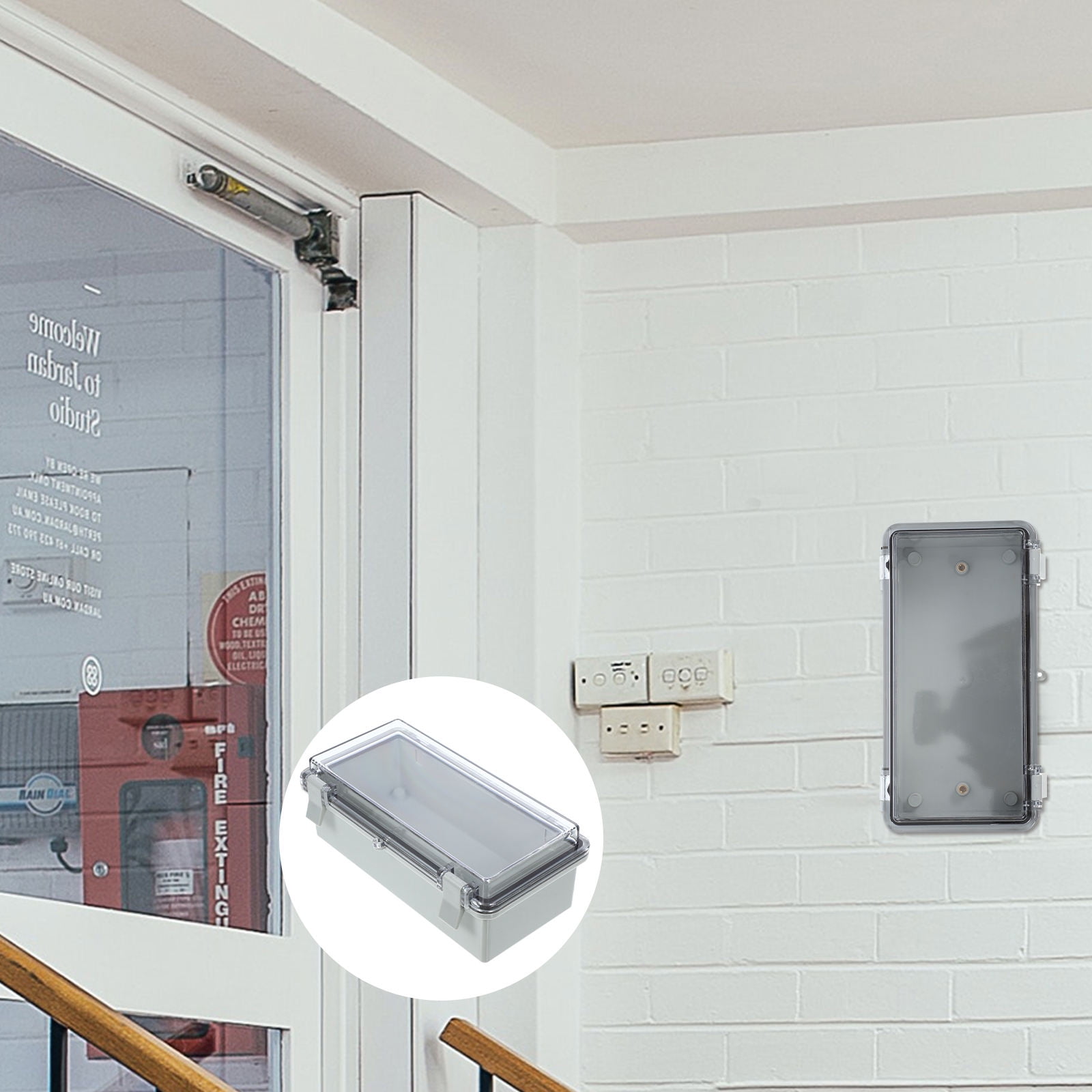 KALLORY Weather-Resistant Grey Plastic Electrical Junction Box for ...