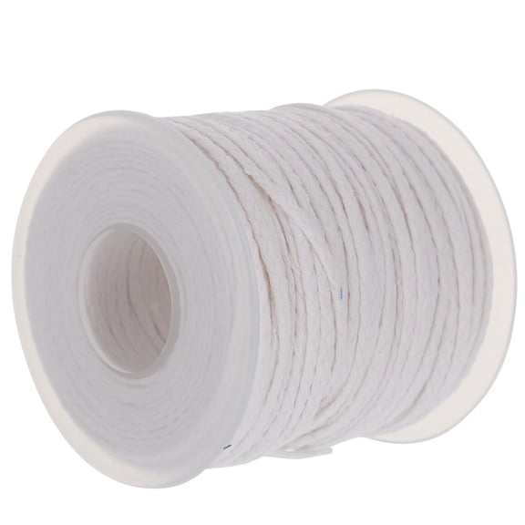KALLORY Cotton Candle Wick Spool for DIY Candle Making White Braided Smokeless Wick String