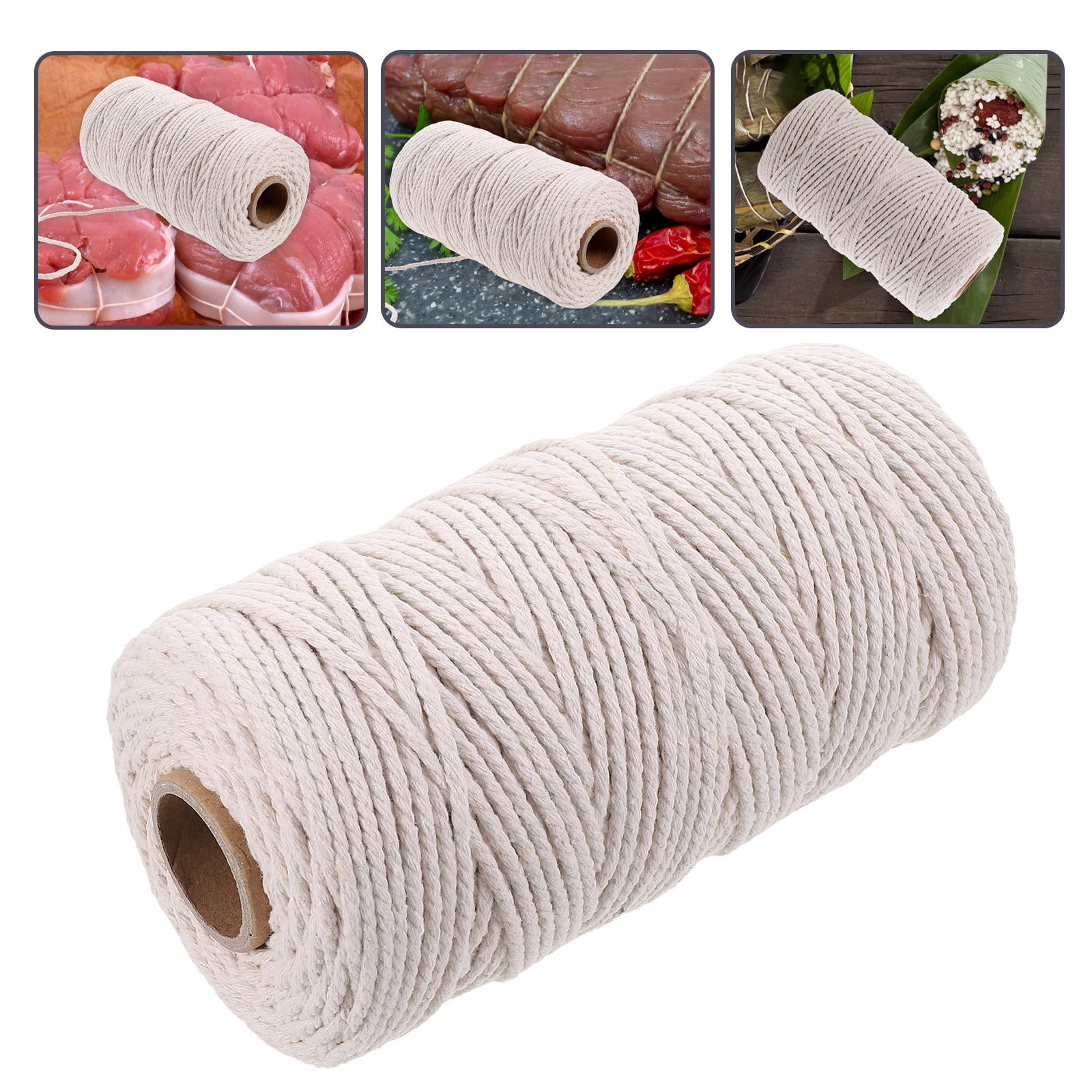 KALLORY Cotton Twine for Trussing and Wrapping Food 1 Roll for Cooking ...