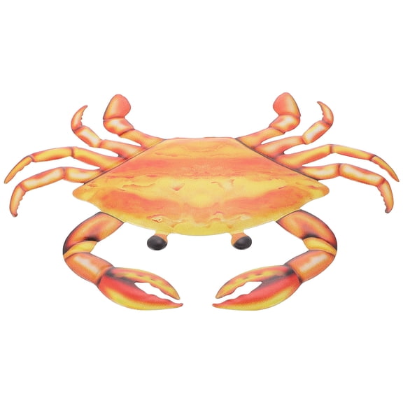 KALLORY Crab Shaped Wall Decor 1Pcs 25x15cm Orange Iron For Indoor Space Decoration