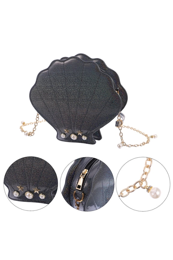 Cross Trendy Shoulder Bag Body Shell Purse for Women Girl Crossbody Women's Black