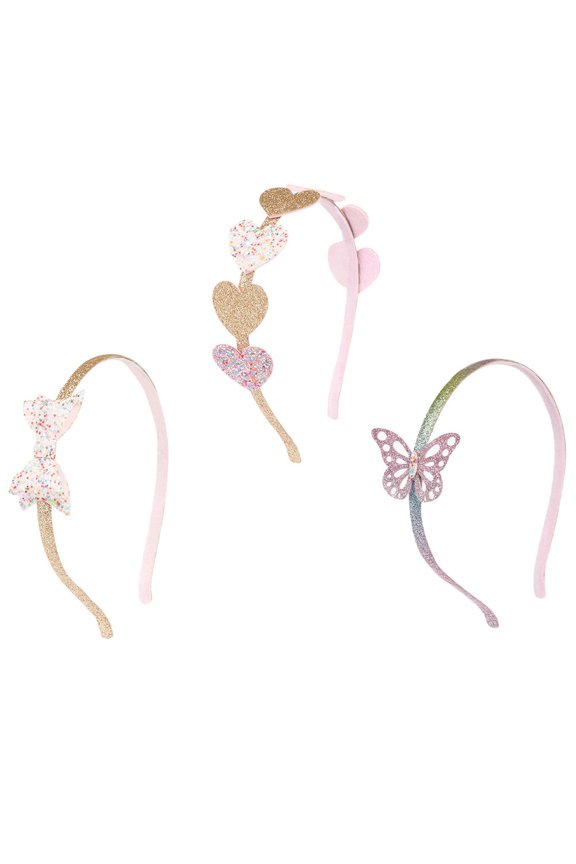 Cute Headband Decoration 3Pcs Hair Assorted Color for Newborn Baby Girls Birthdays and