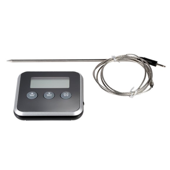 KALLORY Digital Cooking Tool with Programmable Mode for Kitchen Black ABS Material Preset Temperature