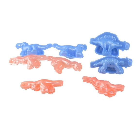 KALLORY Dinosaur Mold Set Assorted Color Plasticine Crafting Tool for Kids DIY Activities 6Pcs