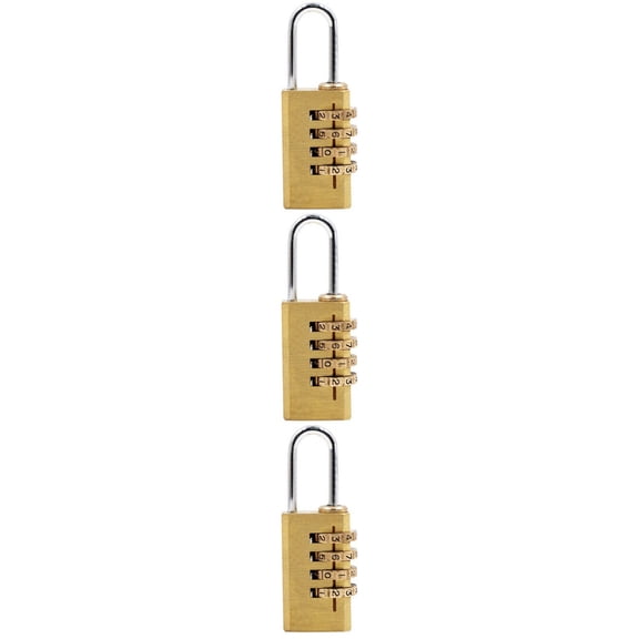KALLORY Durable 4-Combination Password Lock for Backpacks and Suitcases 3Pcs