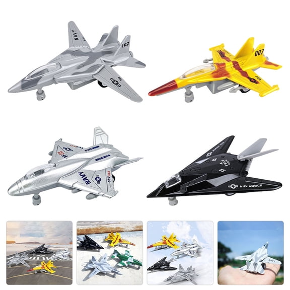 KALLORY Alloy Fighter Model Toys Interactive Fun 4Pcs Birthday present