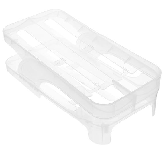 KALLORY Transparent Egg Holder, PP Material, Automatic Dispensing, Secure Storage, Universal Fit