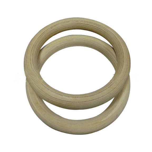 KALLORY Exercise Rings Men Solid Wood Design for Home Indoor Fitness 1 Pair