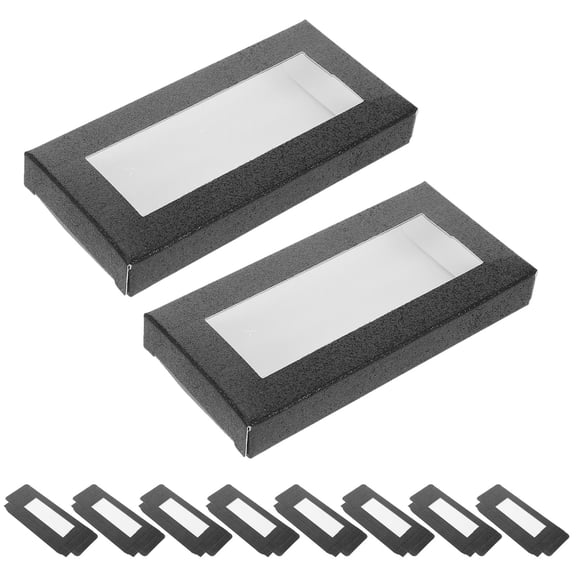 KALLORY Black Eyelash Organizer Durable Material for False Lashes 10Pcs