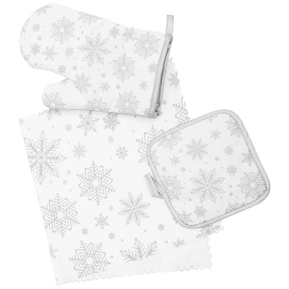 KALLORY Oven Mitts and Baking Gloves, Polyester Kitchen Gloves for Cooking, Baking, and BBQ Use