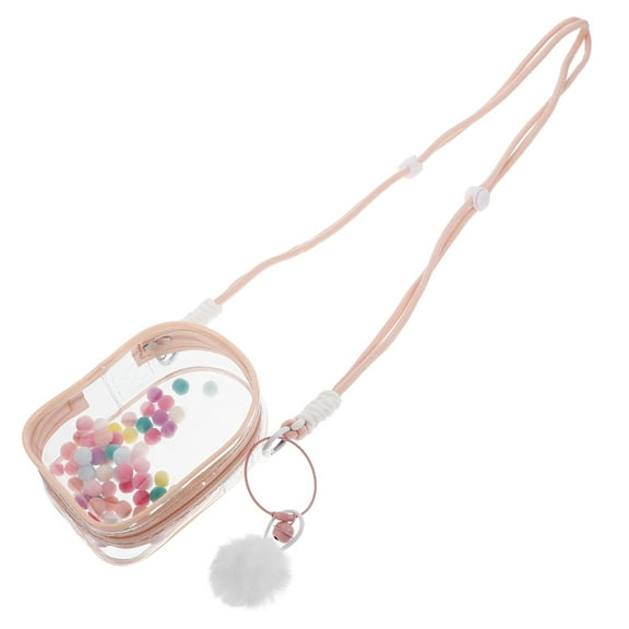 Clear PVC Doll Storage Bag with Strap, Plush Doll Hanging Protective Display Case, Portable Travel Crossbody Bag