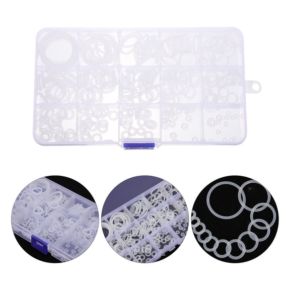 KALLORY Transparent Silicone Flat Sealing Washer for Hydraulic Systems, Boiler Seal Replacement, 1 Set and Leak-Proof