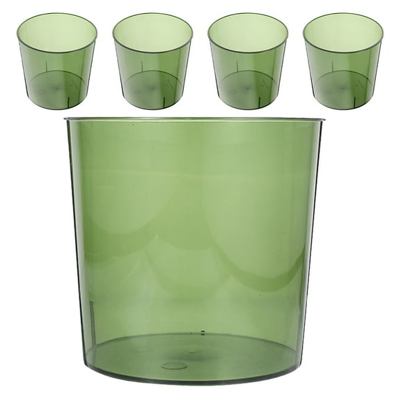 KALLORY Flower Wake-Up Bucket Set 5pcs Pet Material Flower Bucket Tall Vase Rustic Arrangement Vase Home Office Decor