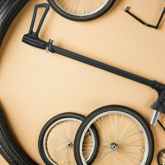 KALLORY Folding Wagon Push Handle Kit for Strollers Black Easy Folding Design High Strength Aluminum Alloy 37.5 inch