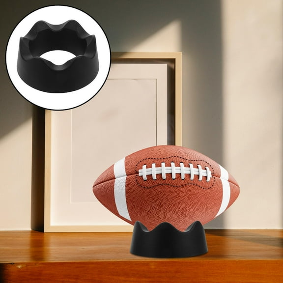 KALLORY Football Display Stand Plastic Design for Sports Memorabilia Showcase, 1 Set for Fan Gear Collection and Decor