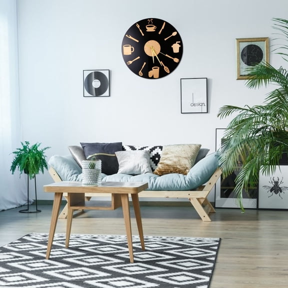 KALLORY Funny Wall Clock with Acrylic Metal Quartz Material for Silent Movement 10.5 Inches