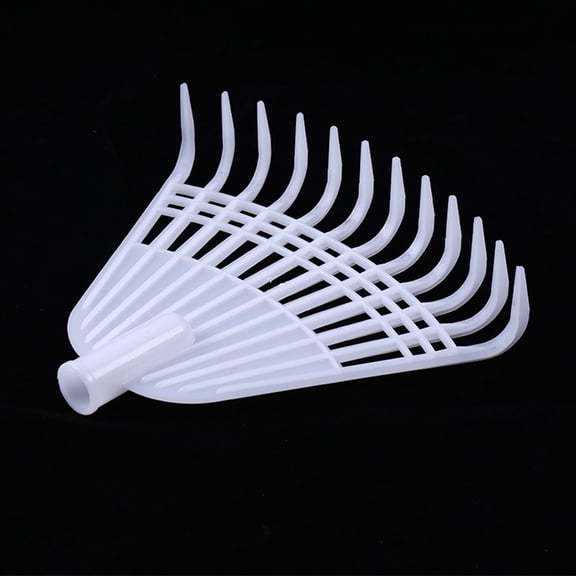 KALLORY Gardening 1Pack Dense Teeth Plastic Rake for Outdoor Use