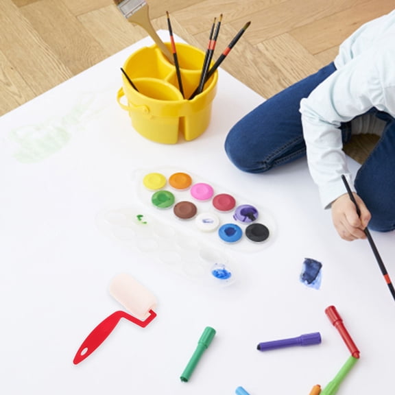 KALLORY Paint Roller Set with Ergonomic Handle, Assorted Colors for Wall Painting, Home Improvement and Projects