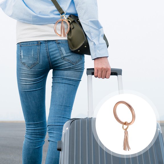 KALLORY Holds Keys Keychain Wristlet Golden 1Set Practical Durable Daily Use