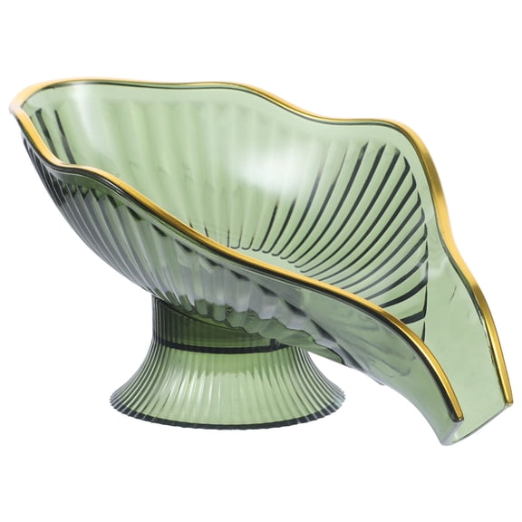 KALLORY Leaf Shaped Soap Dish Self Draining Bathroom Accessory for Modern Homeowners 1 Set