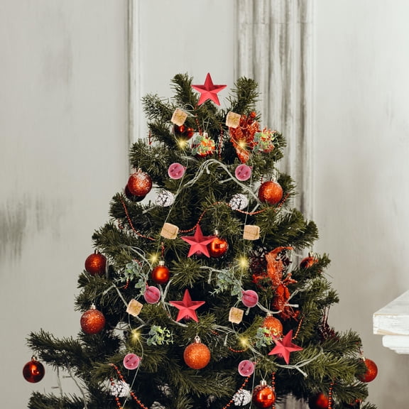 KALLORY Indoor Party Lights String Light Red Plastic Always On Mode 1Pack