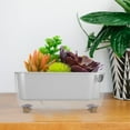 thumbnail image 1 of KALLORY Indoor Small Flower Pots 30.00X13.00X12.00CM White, 1 of 7