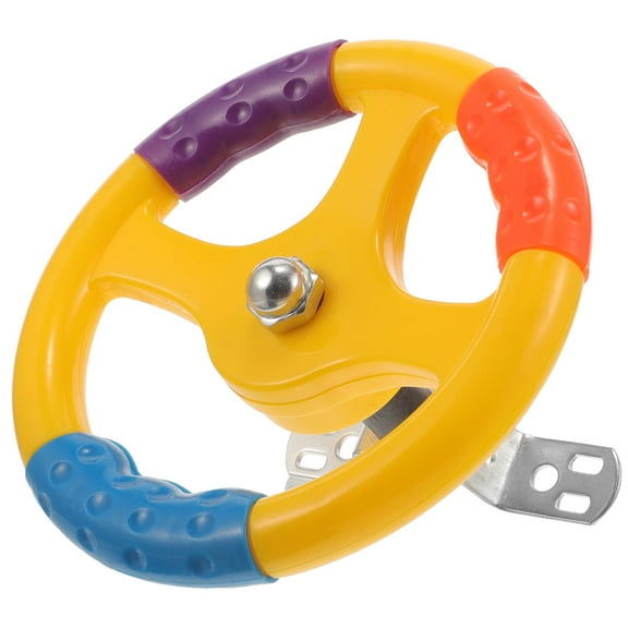 KALLORY Kids Interactive Steering Wheel Piece Vibrant Color Design with Safety and Assorted Colors