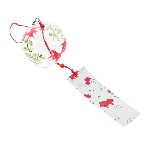 KALLORY Glass Craft Ornaments Glass Wind Chime Lovers Wall Hanging 1Pcs