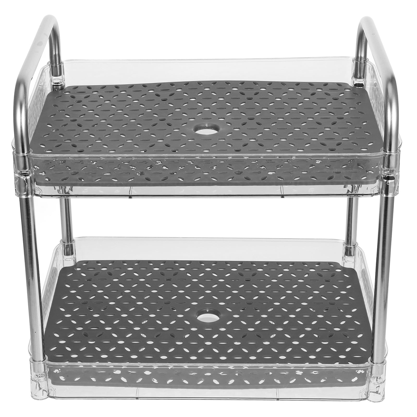 KALLORY Kitchen Counter Drying Rack Double-tier Draining Stand Cutlery ...