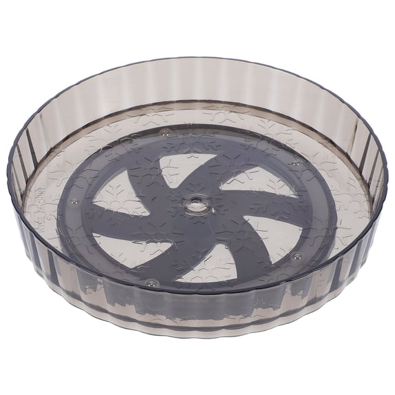 KALLORY Grey Rotating Spice Rack Organizer for Kitchen Countertop, Perfect for Seasonings, Herbs, and Condiment Storage