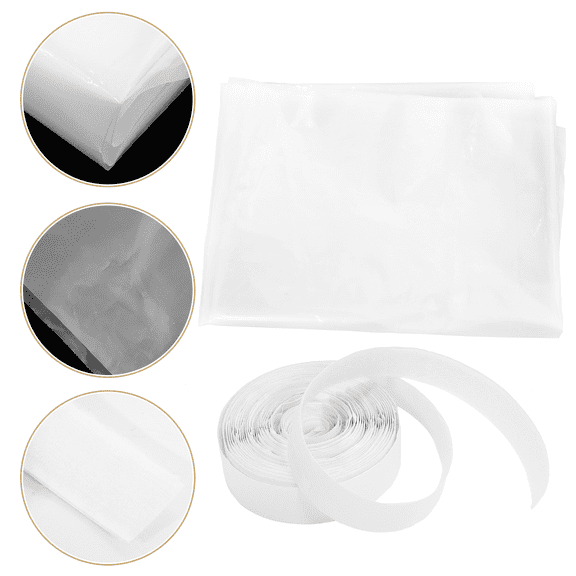KALLORY  Thermal Window Insulation Kit White Plastic for Home Use 1Set