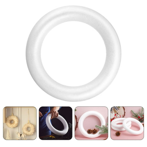 KALLORY White Foam Circle  Polystyrene for DIY Craft Projects