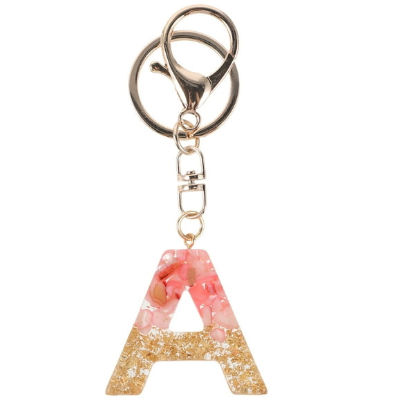 KALLORY Letter Keychain Novelty Keychain Car Keyring Pendant Handbag Pendant Charm