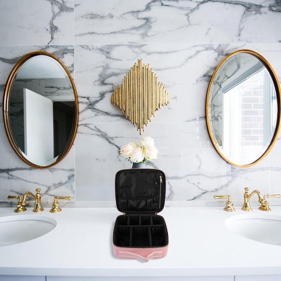 KALLORY Travel Makeup Case with Sturdy Closure, Portable Skincare Organizer, 1 Piece