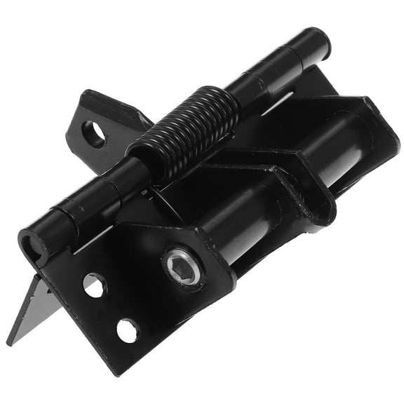 KALLORY Manganese Steel Black Locking Spring Loaded Door Hinge with 90 Degree Positioning for Wood Doors