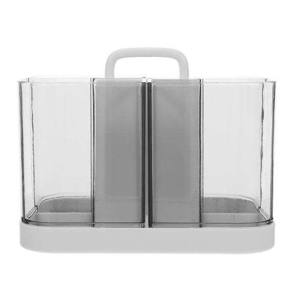 KALLORY White Plastic Desk Organizer with Large Storage, Space-Saving Multifunctional Design for Office and Home Use