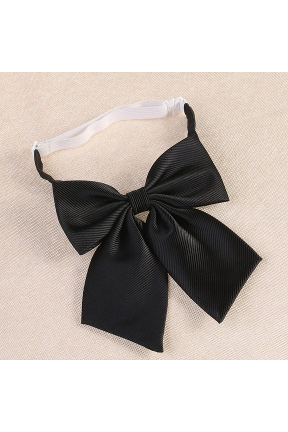 Men Pre-Tied Bow Tie Black Adjustable Strap for Formal Events and Weddings