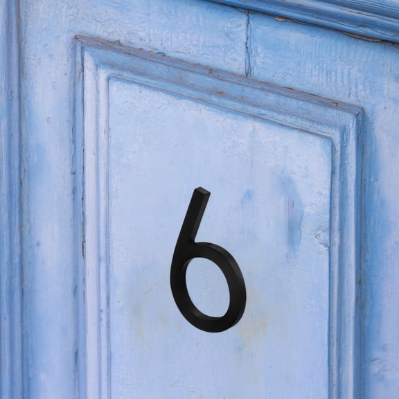 KALLORY Metal Number Number Address Number Plaque For Door (Number 6)