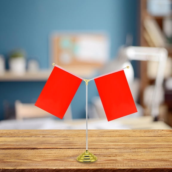 KALLORY Sturdy Metal Desktop Flagpole Replacement Part for Office and Table Decorative Use