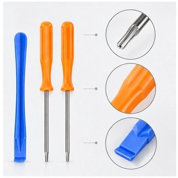 KALLORY Metal Screwdriver Set with Pry Tool for Game Controller Maintenance and Repair