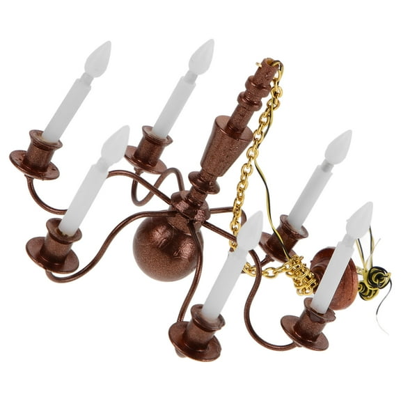 KALLORY Mini Chandelier Model Ceiling Light House Home Decor Tiny Homes Coffee