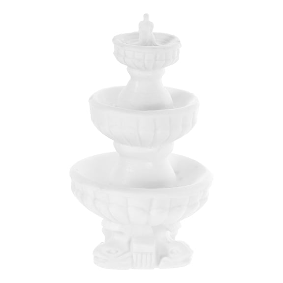 KALLORY Mini Dollhouse Accessories Miniature Fountain Resin Garden Ornament Micro Landscape 1 Set 2.2x1.2x1.2in
